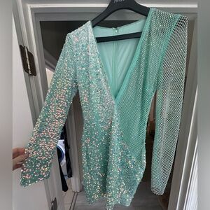 Blue sequin dress. Great for bachelorette parties! Worn once!